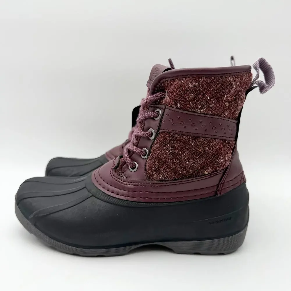 Kamik Kids Sierra Mid Winter Boots US 2 EU 33.5 Burgundy Red Black NIB